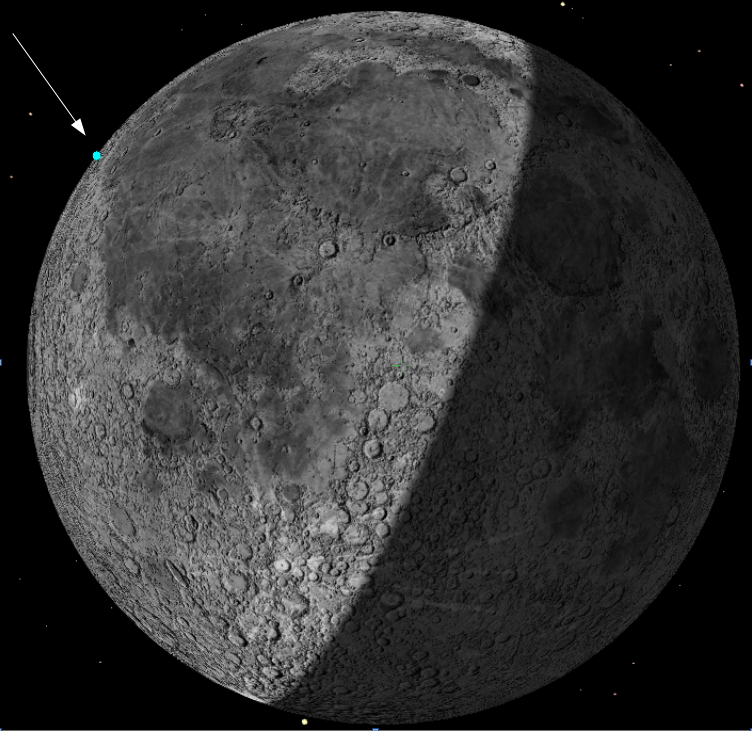 lunar map showing impact point for 2025-010D